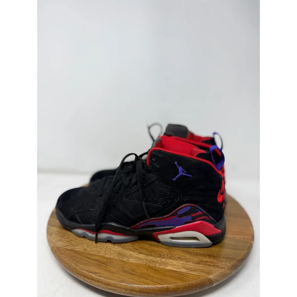 Nike‎ Jordan MVP Raptors GS Black Red Purple Basketball Shoes Kids 5.5Y